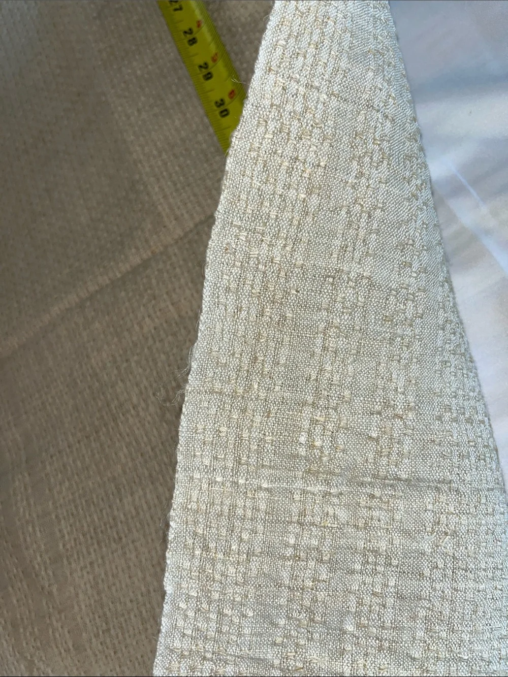 Cream Waffle Texture Linen Kitchen Dining Cloths